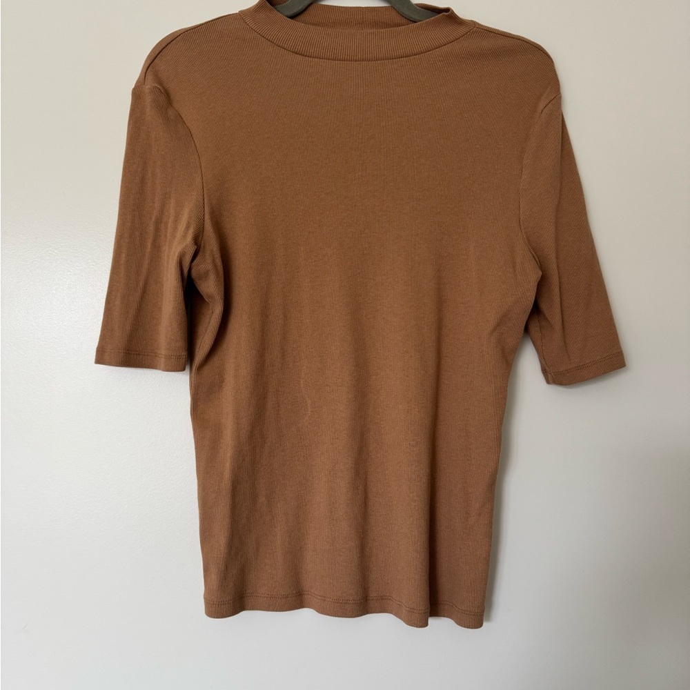 A New Day Brown Short Sleeve Top